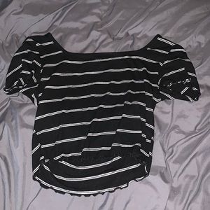 cropped black tee